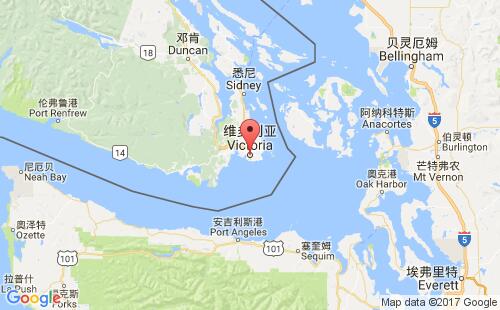 加拿大海運港口維多利亞victoria,ca港口地圖