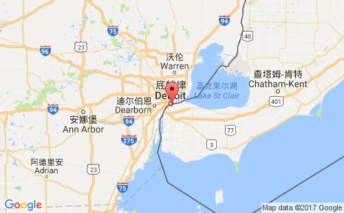 加拿大海運港口溫澤爾windsor,on港口地圖