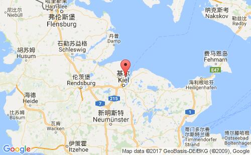 德國港口霍爾特瑙holtenau港口地圖