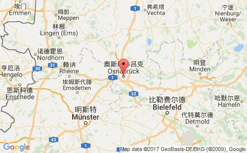德國港口奧斯納布呂克osnabrueck港口地圖