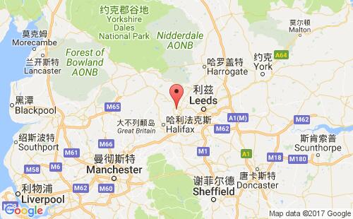 英國港口布拉德福德bradford港口地圖
