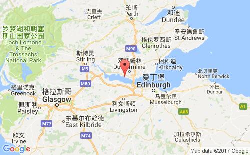 英國(guó)港口查爾斯敦charlestown,fife港口地圖