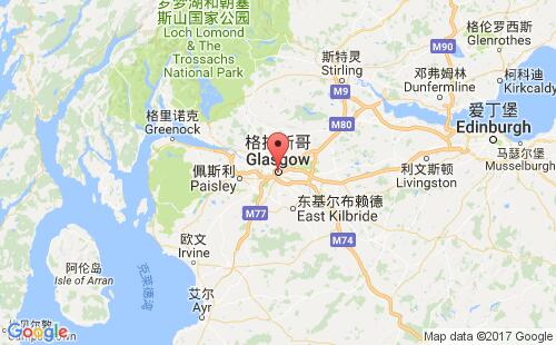 英國港口格拉斯哥glasgow港口地圖