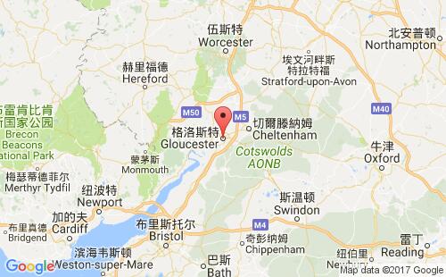 英國港口格洛斯特gloucester港口地圖