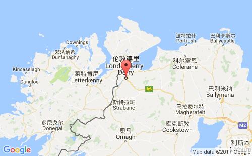 英國(guó)港口倫敦德里londonderry港口地圖