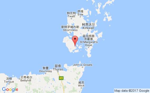 英國港口利內斯lyness港口地圖