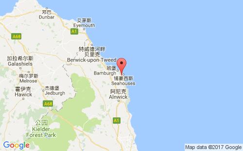 英國(guó)港口北森德蘭north sunderland港口地圖
