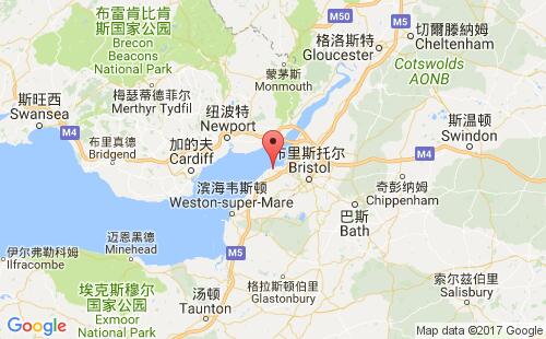 英國港口波蒂斯黑德portishead港口地圖