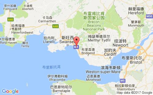 英國港口塔爾伯特港port talbot港口地圖
