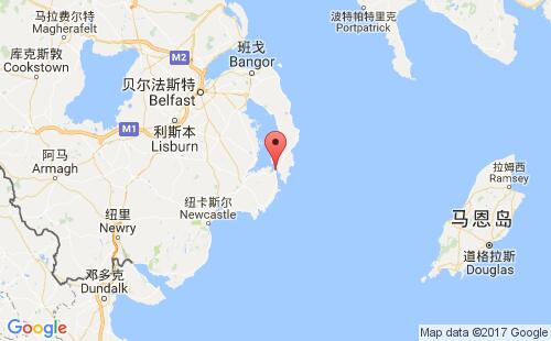 英國港口斯特蘭福德strangford港口地圖