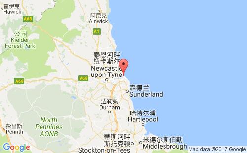 英國港口南西爾茲south shields港口地圖