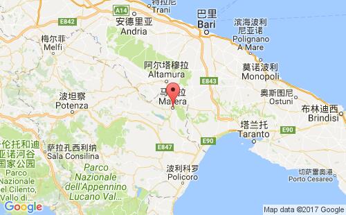 意大利港口馬泰拉matera港口地圖