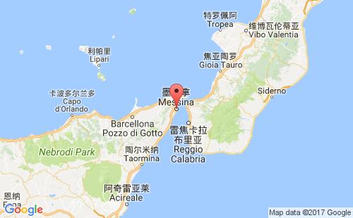 意大利港口墨西拿messina港口地圖