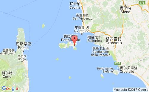 意大利港口阿祖羅港porto azzurro港口地圖