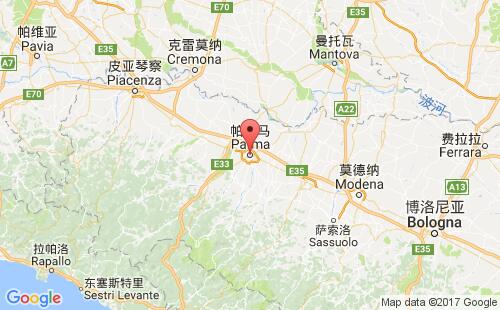 意大利港口帕爾馬parma港口地圖
