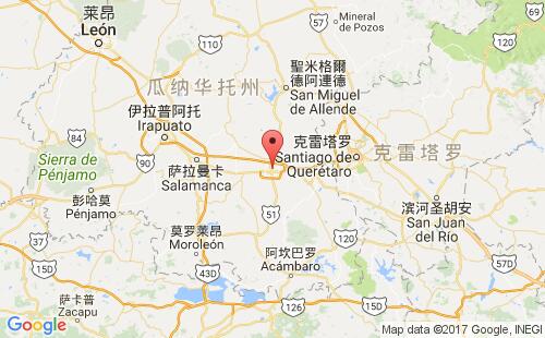 墨西哥海運(yùn)港口塞拉亞celaya港口地圖