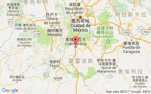 墨西哥海運(yùn)港口庫埃納瓦卡cuernavaca港口地圖