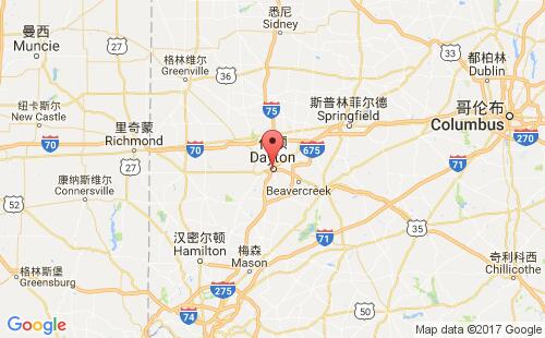 美國海運(yùn)港口代頓dayton,oh港口地圖