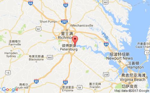 美國海運(yùn)港口霍普韋爾hopewell港口地圖