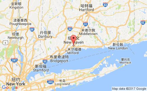 美國(guó)海運(yùn)港口紐黑文new haven,ct港口地圖