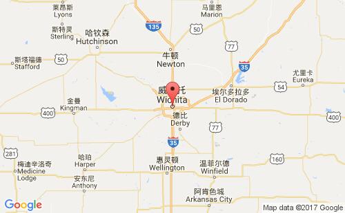 美國(guó)海運(yùn)港口威奇托wichita,ks港口地圖