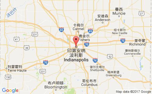 美國海運(yùn)港口印第安納波利斯indianapolis,in港口地圖