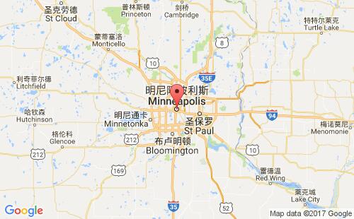 美國海運港口明尼阿波利斯minneapolis,mn港口地圖