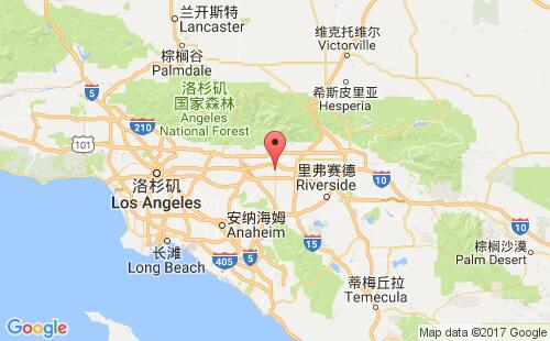 美國海運港口安大略湖ontario,ca港口地圖