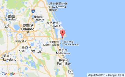 美國(guó)海運(yùn)港口卡納維拉爾港port canaveral港口地圖