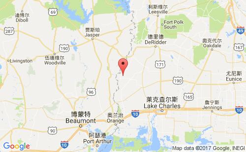 美國海運港口薩賓sabine港口地圖