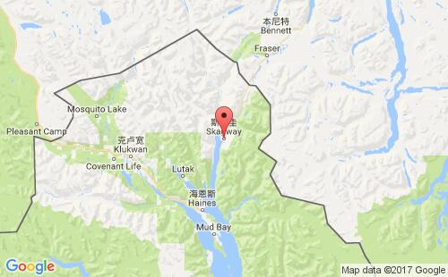 美國海運(yùn)港口斯卡圭skagway港口地圖