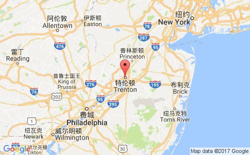美國海運(yùn)港口特倫頓trenton港口地圖